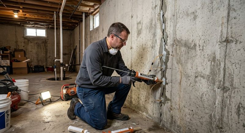 Basement Crack Repair in Greenville, SC