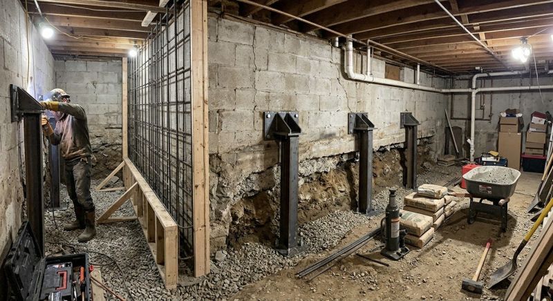 Basement Stabilization in Greenville, SC